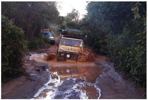 Landrover on a Rough Road